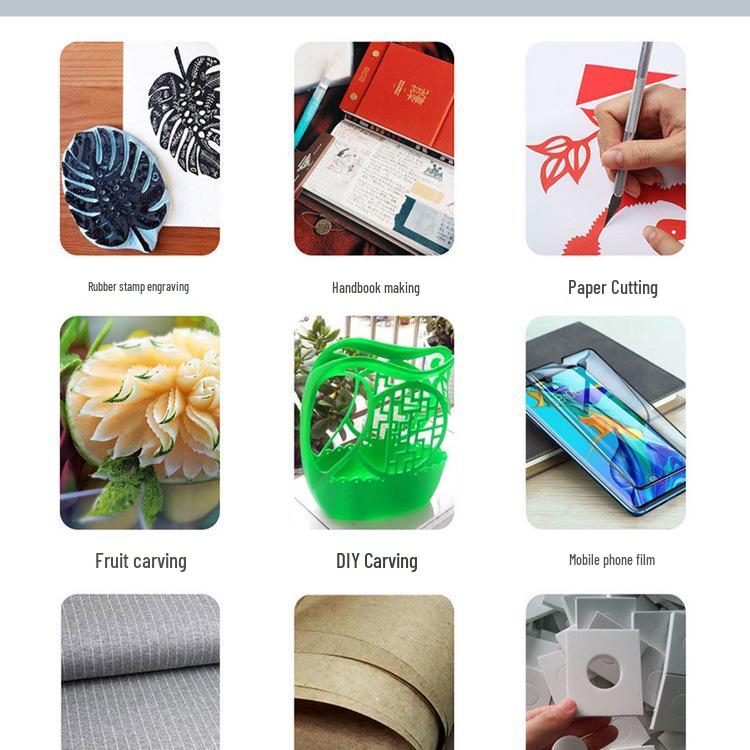 Colorful Craft Knife Set with Cutting Mat: Macaron Journal & Carving