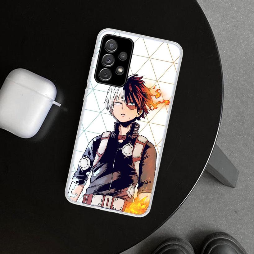 MHA Todoroki Shoto Phone Case Cover for Samsung Galaxy A12 A22 A32 A52 A72 A02S A51 A50S A31 A20S A10S Note 20 Ultra 10 Plus Gal