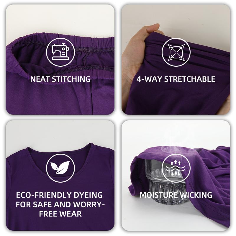 Winter Thermal Underwear Sets for Women Round Collar Long Johns High Stretch Base Layer Soft Top & Bottom Keep Warm Pajamas