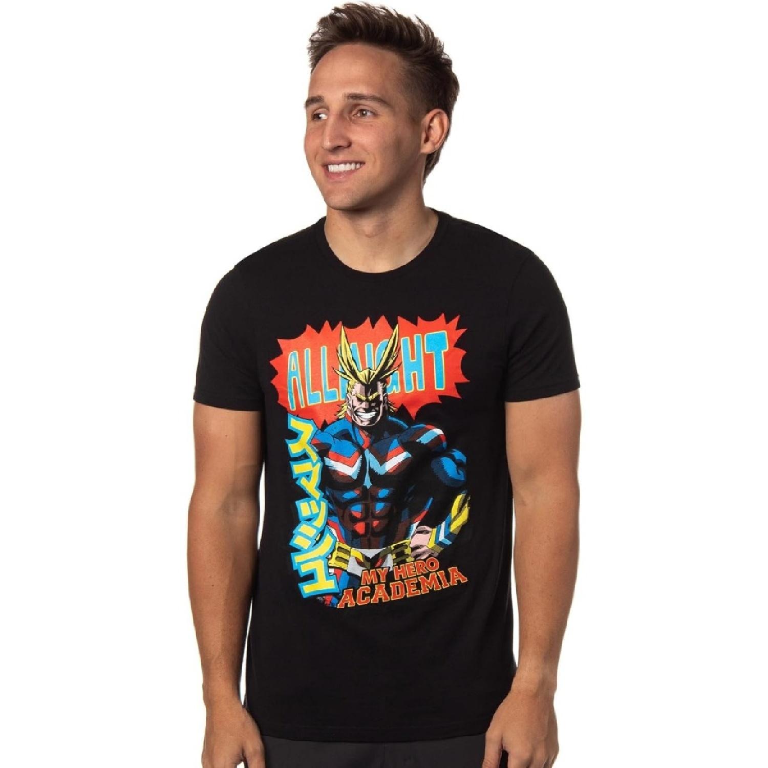 My Hero Academia Men s Plus Ultra All Might Katakana Adult Graphic T-Shirt XXXXXL разноцветный
