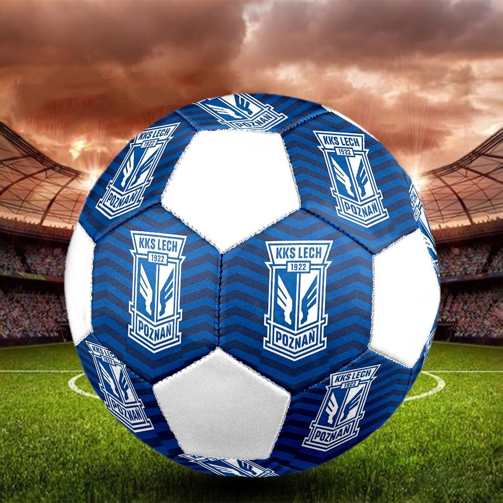 1PC Lech Poznań logo size 5 soccer ball PrahaIndoor Soccer Ball Colorful All Ages Machine Stitched PVC Competition Ready Durable High-Bounce