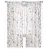 Spring Bird Sun Flower Orchid Retro Voile Sheer Curtains Living Room Window Tulle Curtain Kitchen Bedroom Drapes Home Decor