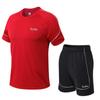 2pcs Set Sports Jersey Basketball Uniform for Men Breathable Short Sleeve Outdoor Football Uniforms Gym Suit Running Dry Fit