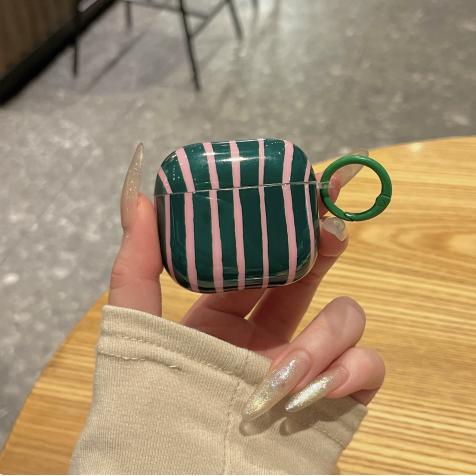 Niche Simple Striped Earphone Protective Cover Soft Shell Earphone Protective Cover