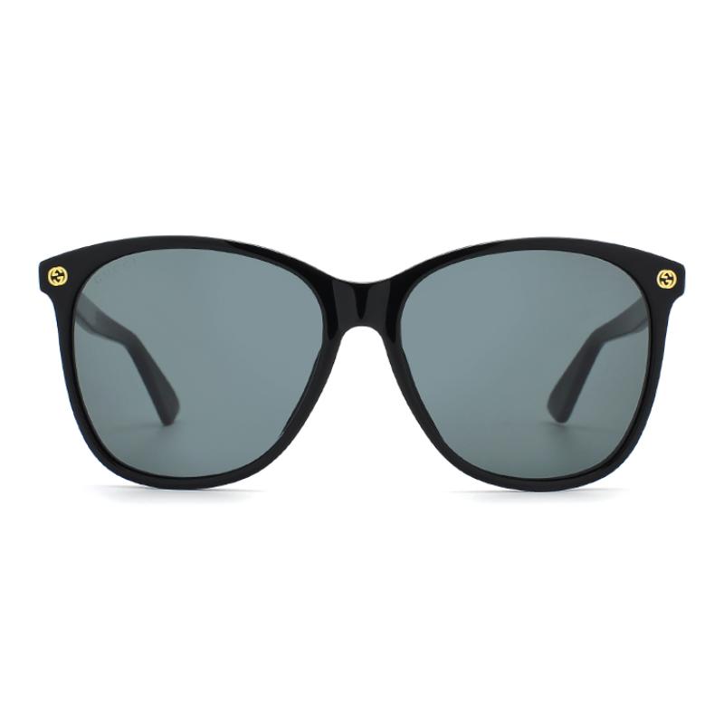 Gucci Comfortable Large Frame Bee Collection Plate Frame Butterfly Sunglasses Women's Asian Edition Black