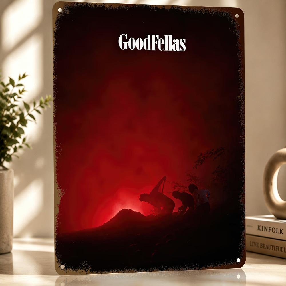 Goodfellas Movie Poster Retro D Printed Metal Signs Customized Wall Hanging Gift for Decor Living Room Interior Decoration Home