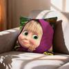 CUTE MMasha And BBears   Pillow Case Pattern Printed Pillowcase For Living Room Sofa Cushion Cover