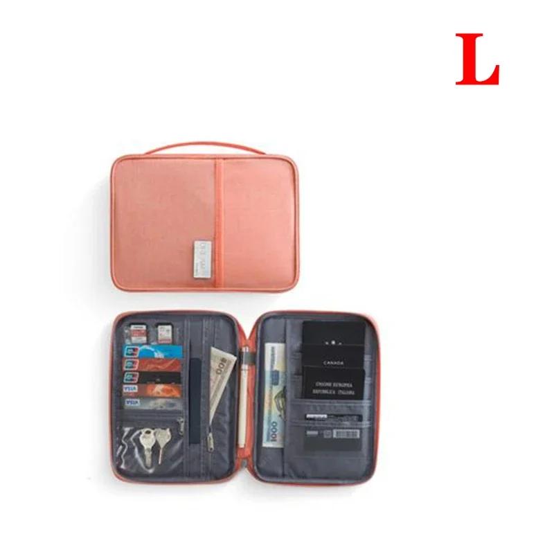 Damen Multifunktions-Reisepasshülle, wasserdicht, Rosa, Taschen, Familiendokumenten-Organizer, Reisezubehörtasche
