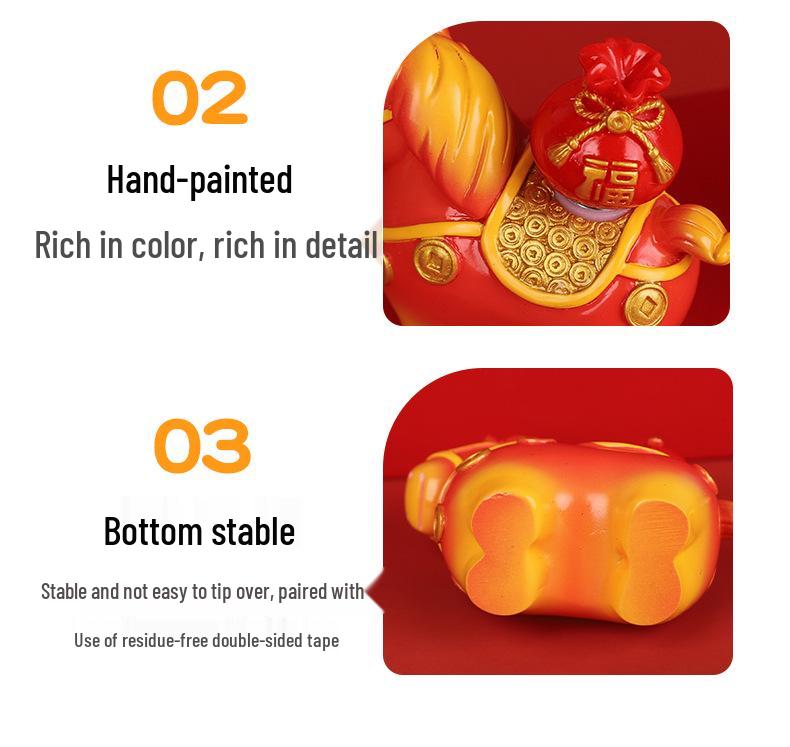 Little Pony Fufu Resin Figurine - Creative Car Console Decoration