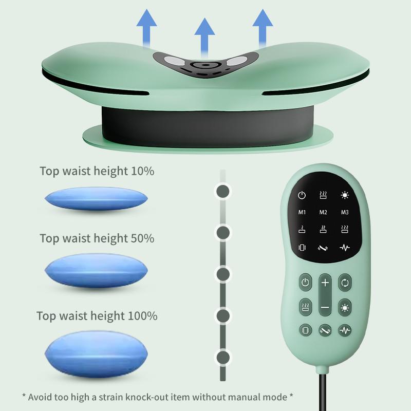 Spine Support Back Massage Machine Electric Lumbar Traction Massager Adjustable Vibration Intensity Airbag Waist Massager
