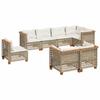 VidaXL Garden Lounge Set with Cushions 8 Pcs Beige Braided Resin 3261904