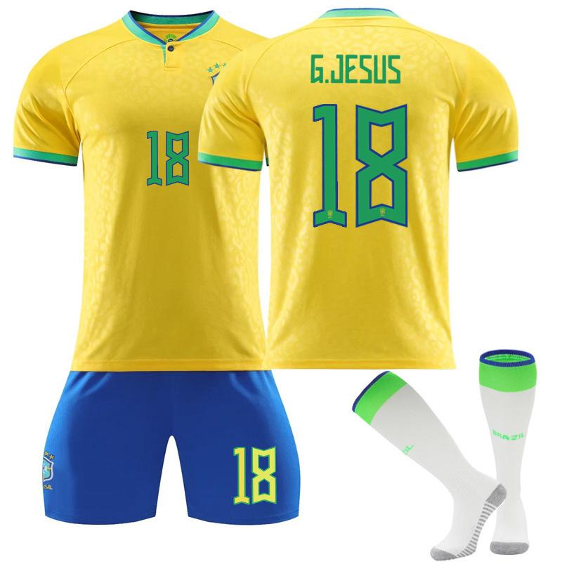 Brazil Jersey No. 10 Neymar 20 Vinicius 9 Charlison 18 Jesus Jersey Football Short Sleeve