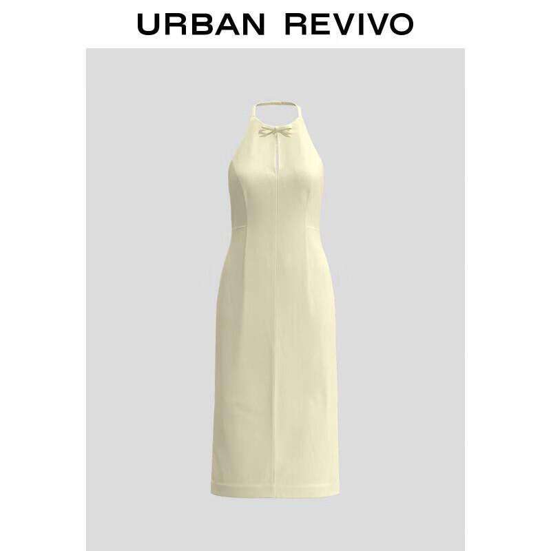 UR 2025 Spring Halter Neck Bow Sleeveless Dress