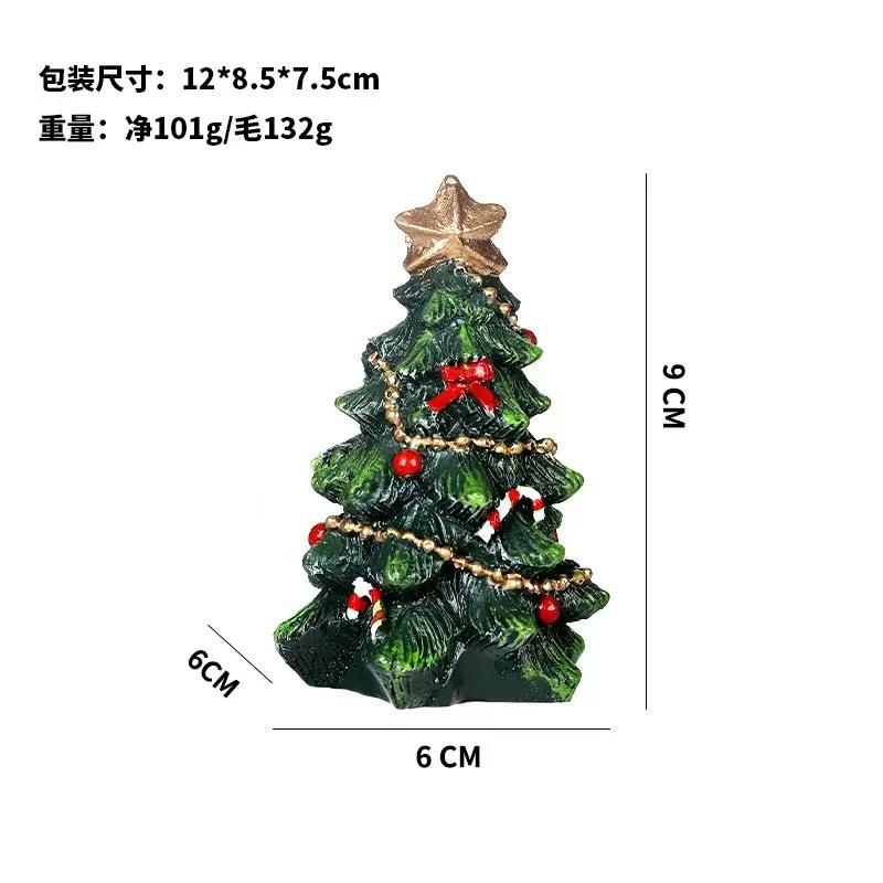 

Mini Christmas Tree Resin Décor - New Stylish Christmas Ornament for Home Decoration Practical Gift for Holiday Tabletop Scenery