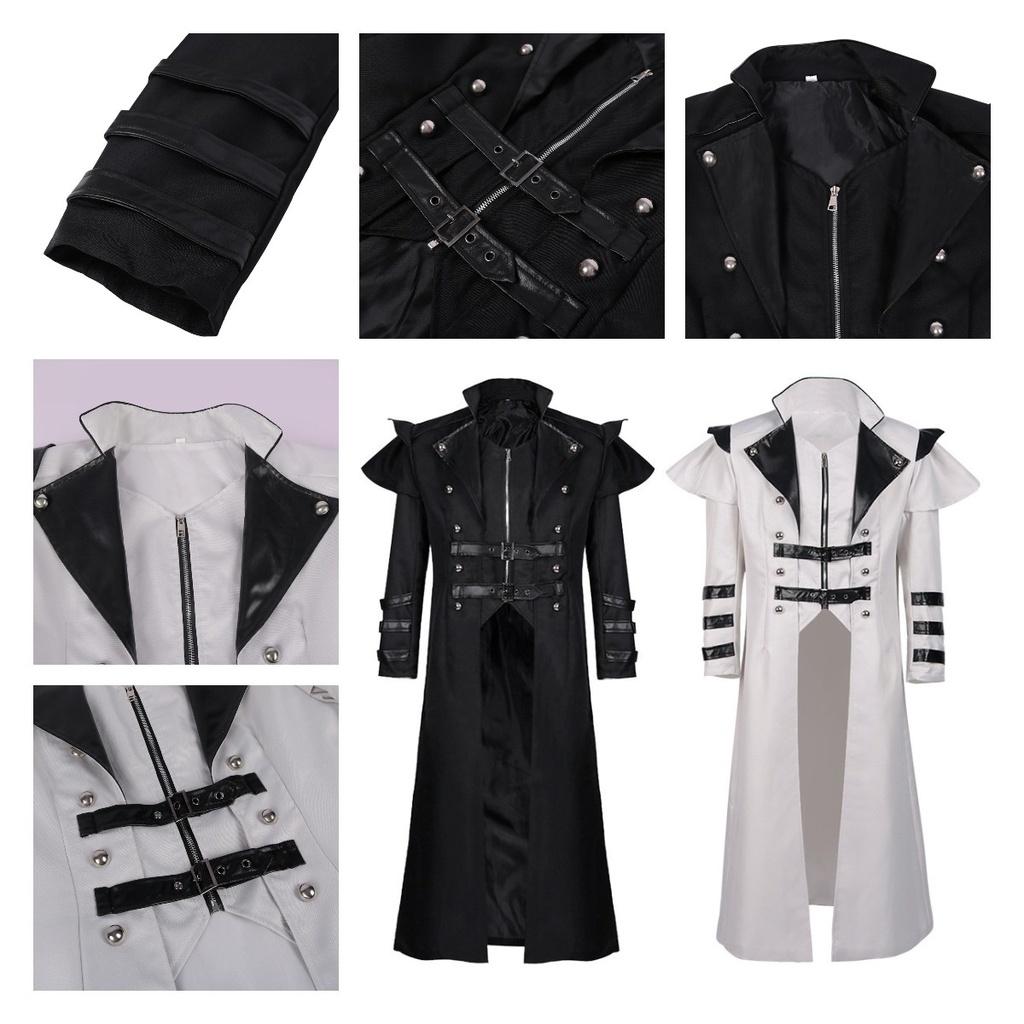 Medieval Renaissance Punk Coat For Stage Performances And Photography