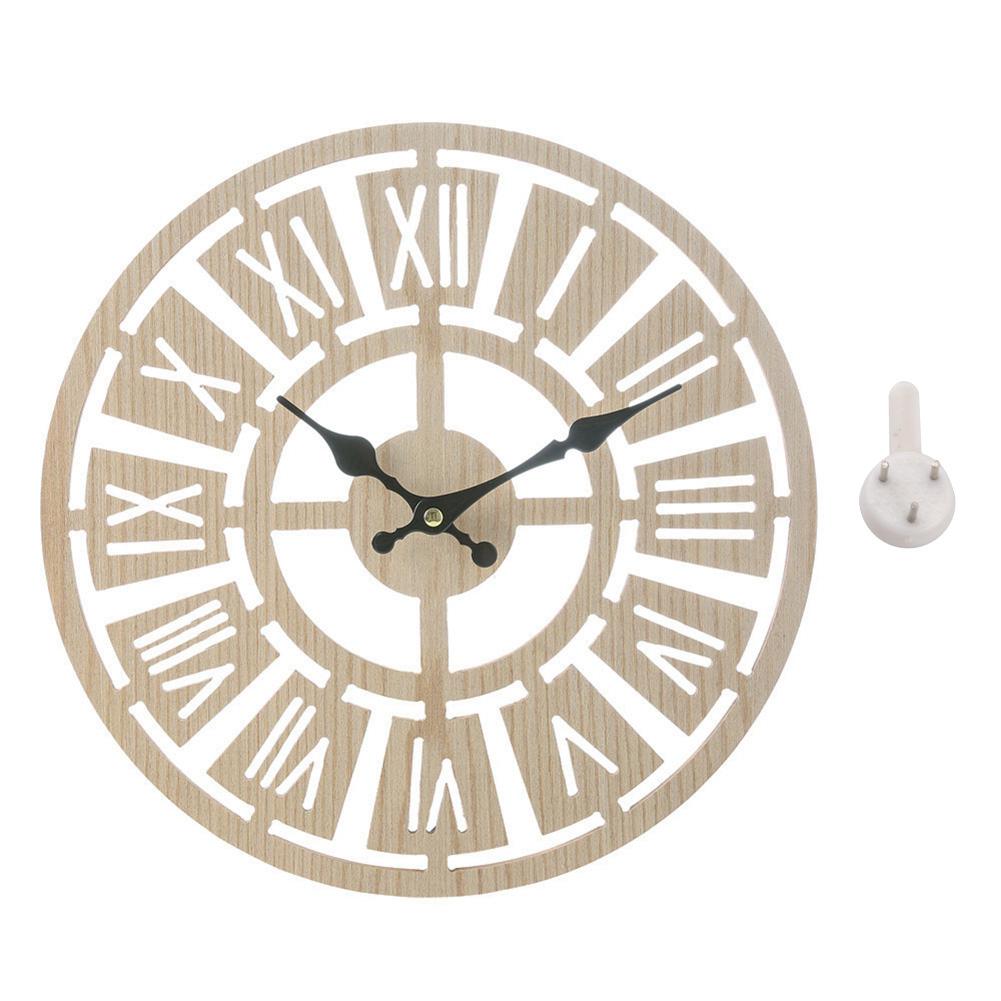 Wooden  Analog Display Decor Garden Hallway Outdoor Hanging Wall Clock (33cm)