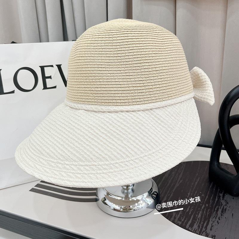 Cycling Out of Fashion Women Straw Hat Sun Hat Leaking Ponytail Big Eaves Sun Protection Casual Practical Sun Protection Summer