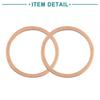 ACROPIX Copper Washer Flat Sealing Gasket Universal O Shape Ring 32mm Inner Diameter Copper Tone 10pcs