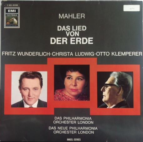 

LP Record MAHLER FRITZ WUNDERLICH CHRISTA LUD Das Lied Vonder Erde C06500065 ELECTROLA Germany Classical Used