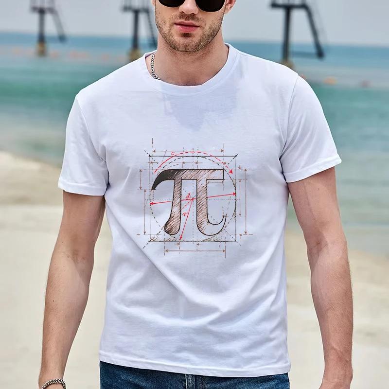 Summer Symbol Print Men's T-shirts Fashion Clothing Science Math T-shirts Outdoor Casual Clothing T-shirt Women Tees Tops