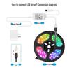 12V RGB Gradient LED Light Strip, Self-Adhesive, Super Bright, Seven-Color, Remote-Controlled, Ideal for KTV & Home Decor.