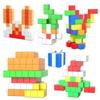 AOMIKS Magnetic Blocks, 64 Pieces, 30mm Magnetic Cubes, Educational Toy, 3D Puzzle, STEM Building Blocks, Toy for Boys and Girls, Ages 3, 4, 5, 6,