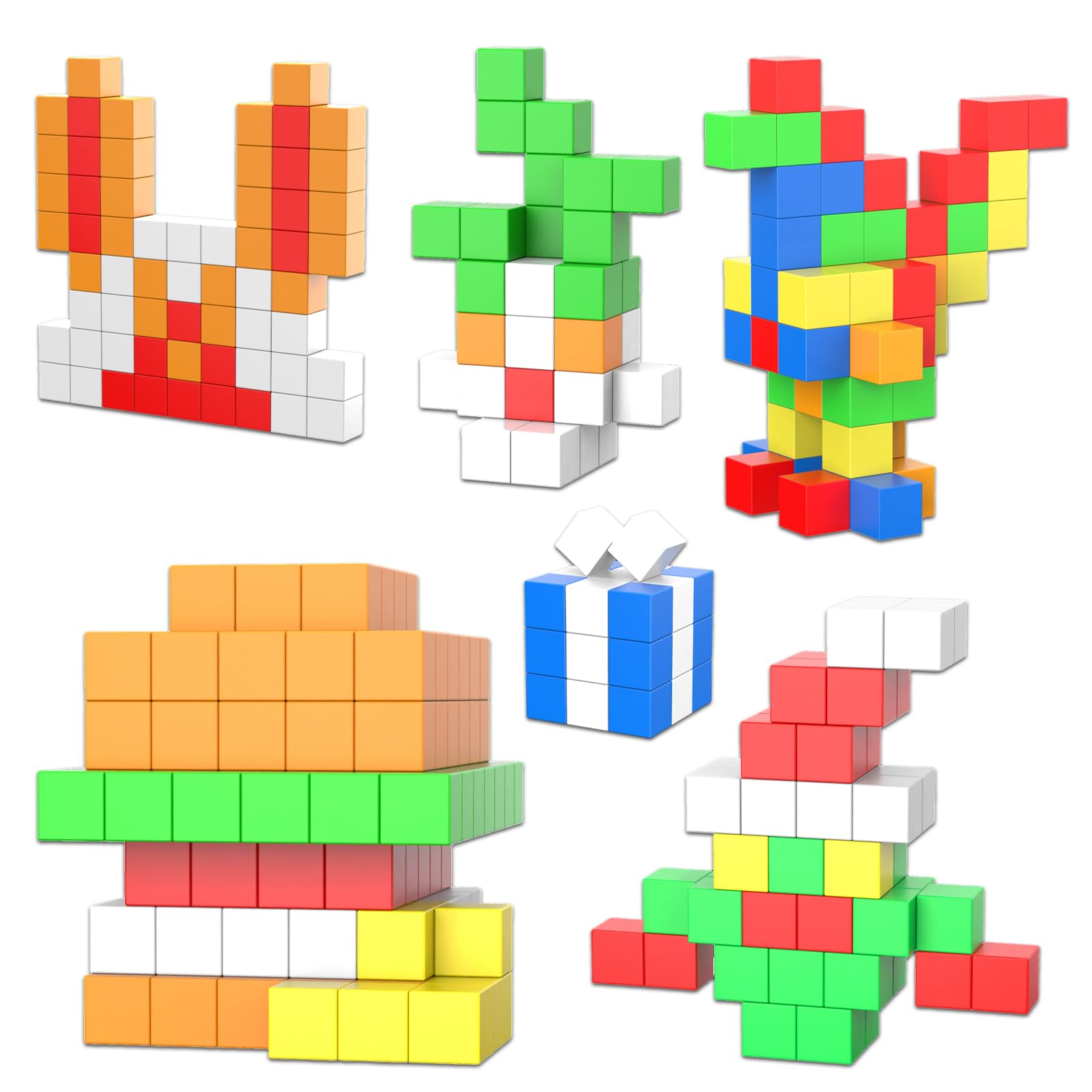 

Магнитные блоки AOMIKS, 64 детали, Магнитные кубики 30 мм, Обучающая игрушка, 3D-пазл, Строительные блоки STEM, Игрушка для мальчиков и девочек, Возраст 3, 4, 5, 6 лет,