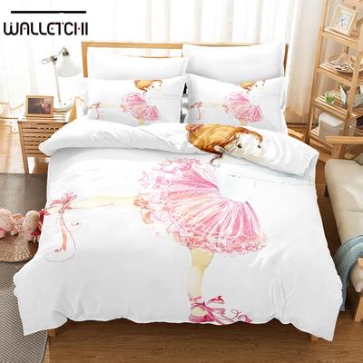 Set Biancheria da Letto Piumone con Federa Stampa 3D Cartone Animato Ballerina di Balletto Doppio Singolo King Anime Stampato in 3D My Dress-U