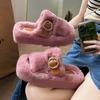 Women Slippers Thick Bottom Double Slippers  Autumn/Winter New Style Korean Shoes Women Soft Bottom Cotton Home Slides Women