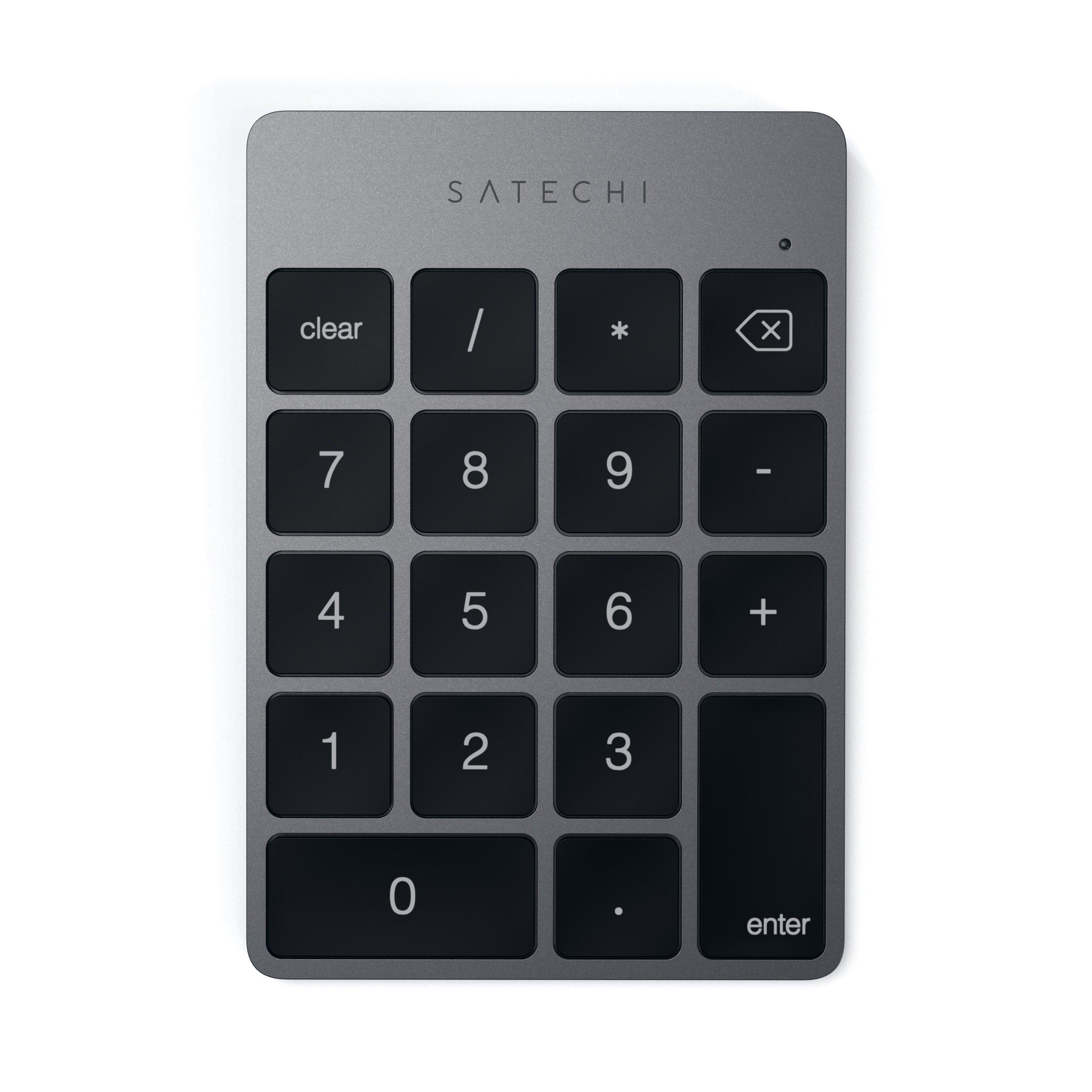 

Satechi Slim Wireless Bluetooth Numeric Keypad with 18 Keys (Compatible with Bluetooth-enabled MacOS, iOS, and PCs) (Space Gray)