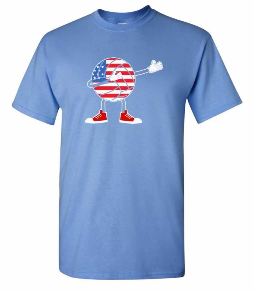 Patriotic Dabbing Flag Volleyball T-Shirt S