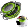 1/2pcs Collapsible Silicone Colander Basket, for Washing, Draining, Storing Produce, Space Saving Kitchen Gadget