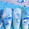 Ocean Theme Nail Art Stickers Summer Blue Whale Jellyfish Coral Starfish Manicure Decoration Decals DIY Home Nail Salon Accessories