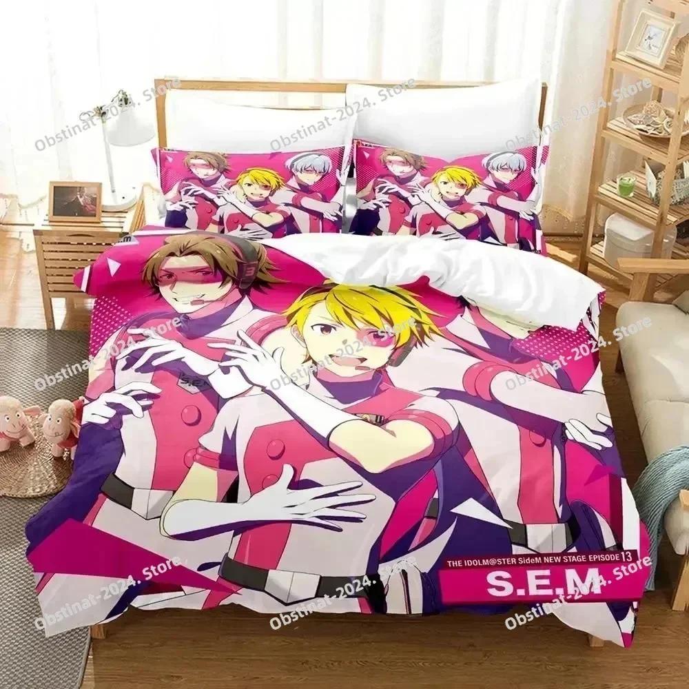 Anime Idolmaster SideM Bedding Set Printed single Comforter Quilt Bed Cover Duvet Cover Pillow Case 3 Pieces Set Kids Adult Size