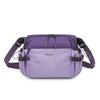 Colorblock Nylon Crossbody Bag with Grid Pattern Front Pocket Casual Sling Purse for Daily Travel