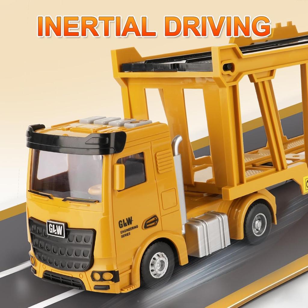 Construction Carrier Trucks Toy Set Highly Simulated Driving Model Vehicles Wheel Loaders Rollers Transport Trucks For Children