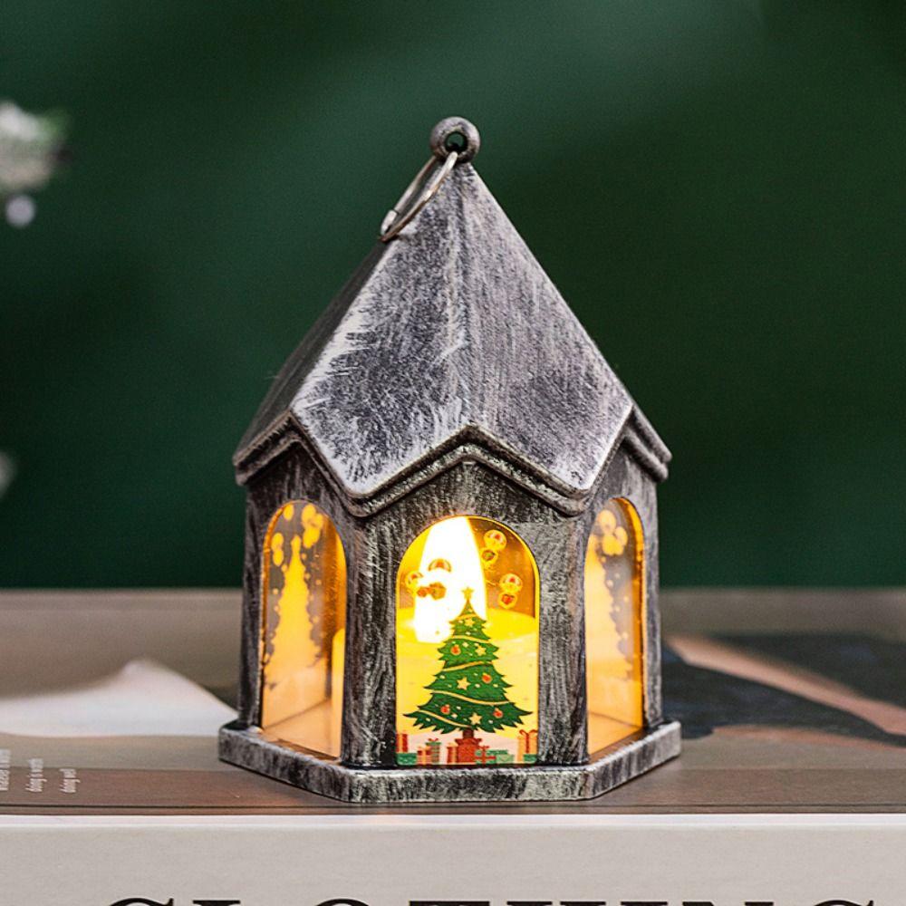 Luminous Wind Lantern Mini Merry Christmas Decor Kid Toys Vintage Nightlight Party Favors