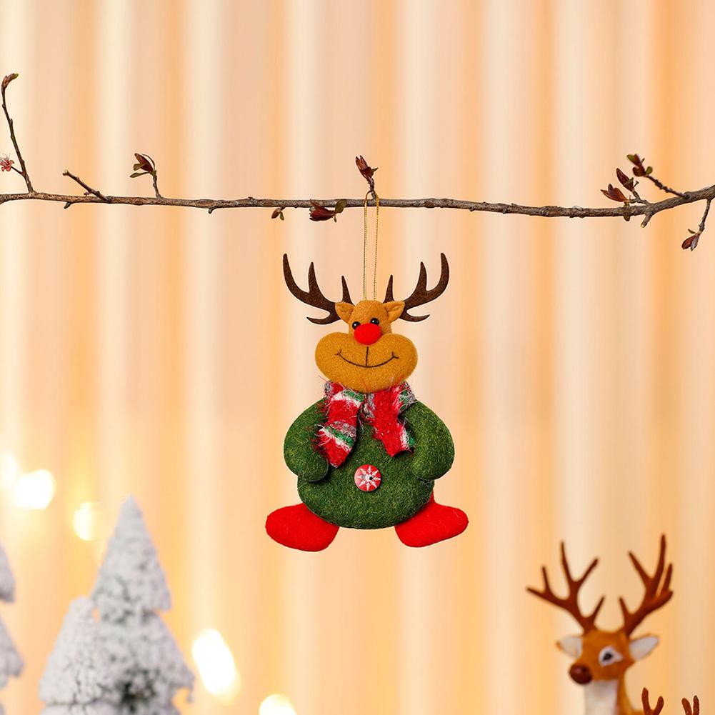 Christmas Plush Doll Ornaments Fabric Doll Pendant Collection Christmas Small Gifts Christmas Tree Decorations Hanging Decorations