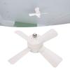 LED Socket Ceiling Fan Light   Dimmable Ceiling Fan with Remote Control E27 Base for Living Room White