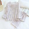2026 New Women's Spring and Autumn Pajama Set 100% Cotton Gauze Long Sleeve Long Pants Thin Home Clothes Two Piece Set