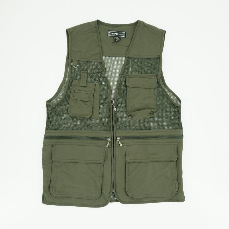 

Мужской летний сетчатый жилет с несколькими карманами для альпинизма и рыбалки XL армия зеленый
