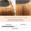 GlamorDove Hair Extension Pliers Kit 2 Holes Beading Pliers and Metal Hair Clips Micro Ring Needle Pulling Hook Hair Threader