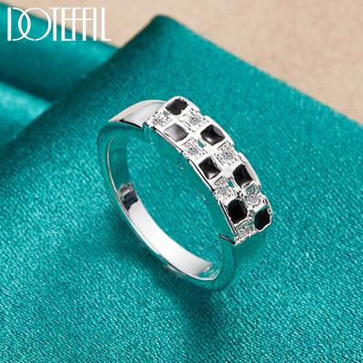 925 Sterling Silver AAA Zircon Ring Fashion Wedding Jewelry