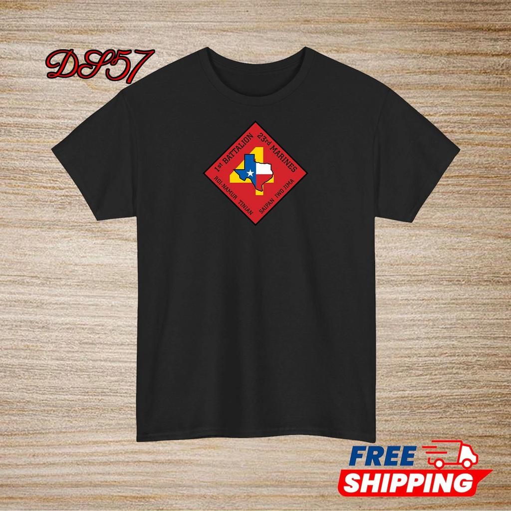 1st Battalion 23rd Marine Regiment USMC Logo T-Shirt S to 5XL Made In USA