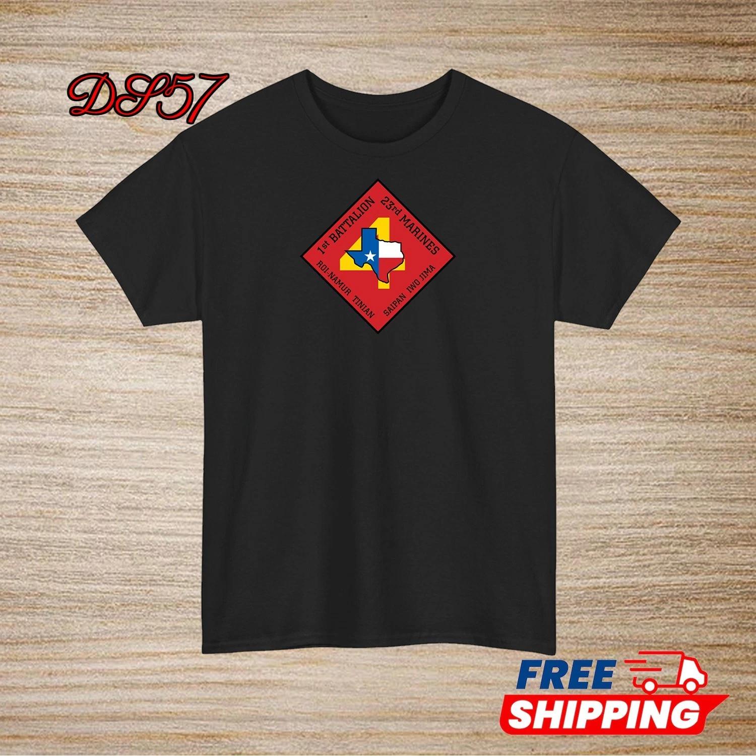 

1st Battalion 23rd Marine Regiment USMC Logo T-Shirt S to 5XL Made In USA S