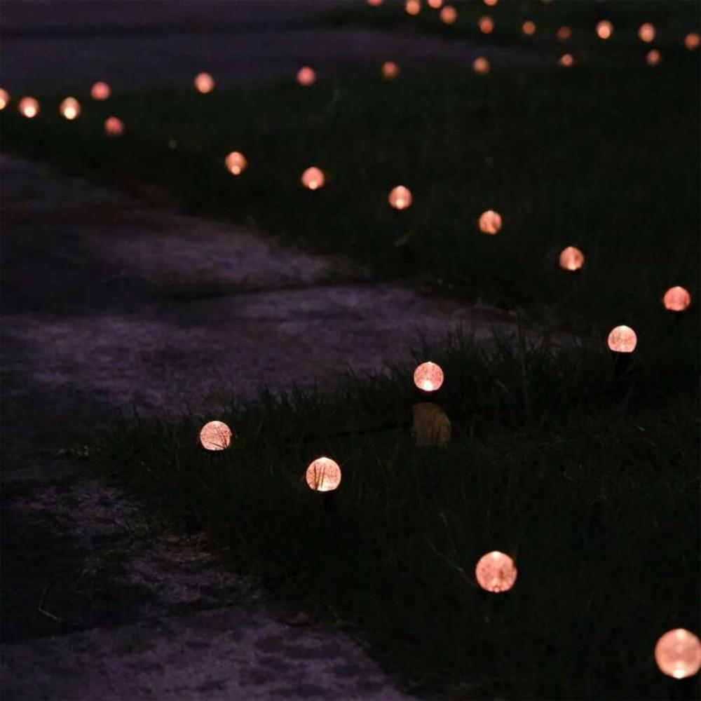 Solar LED Bubble Ball Garden Stake Light - Outdoor Decorative Lamp for Romantic Atmosphere