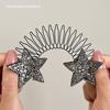 Rhinestone Star Hair Comb for Women, Invisible Hair Comb for Back of Head, Dance Hairpin Comb