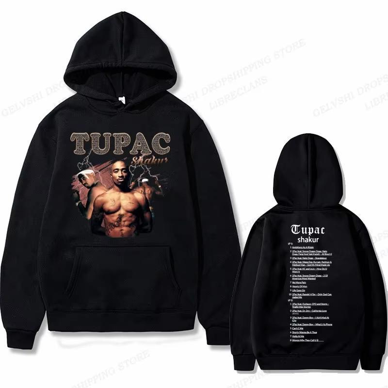 

Худі Тупак 2pac Чоловіки Жінки Светр Принт Унісекс Вуличний Стиль Хіп-Хоп Осінь Зима Мода Хіп-Хоп Топи Одяг Чоловічий 2XL