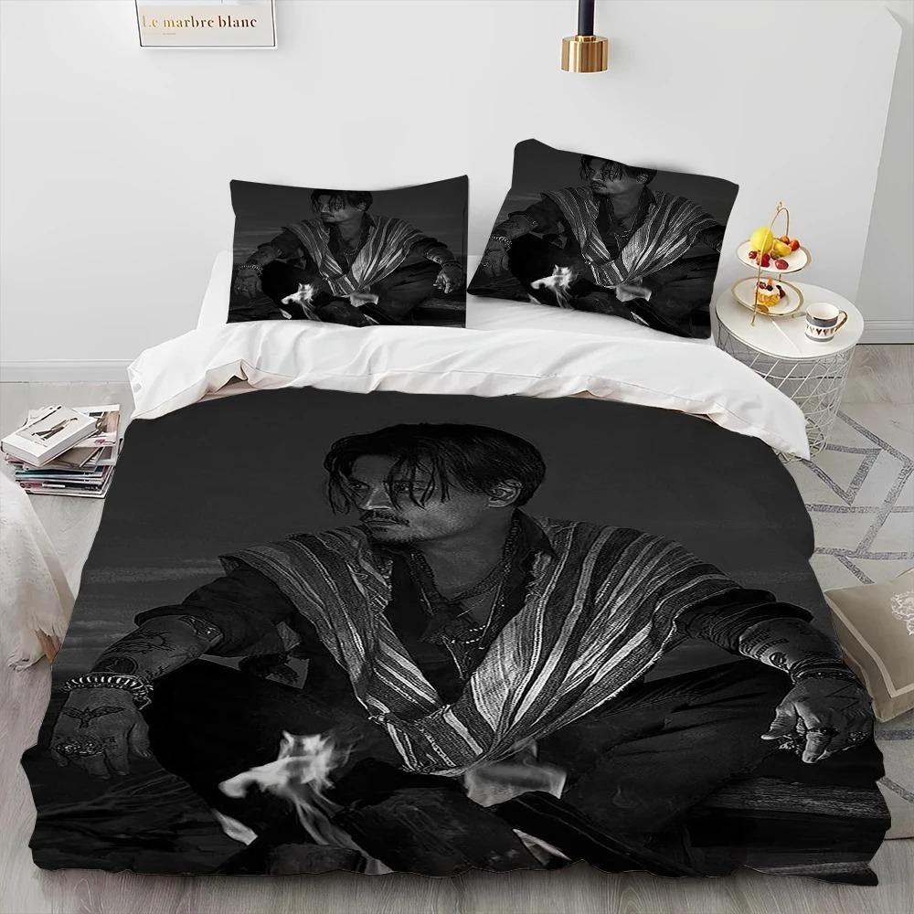 3D Printing Johnny Depp Series Comforter Bedding Set,Duvet Cover Bed Set Quilt Cover Pillowcase,king Queen Size Bedding Set Kids