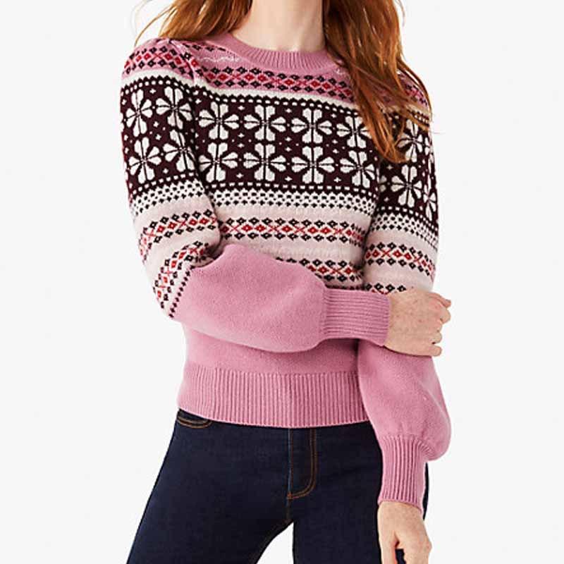 

Christmas Long Sleeved Knitted Sweater for Women, Pullover Sweater One Size